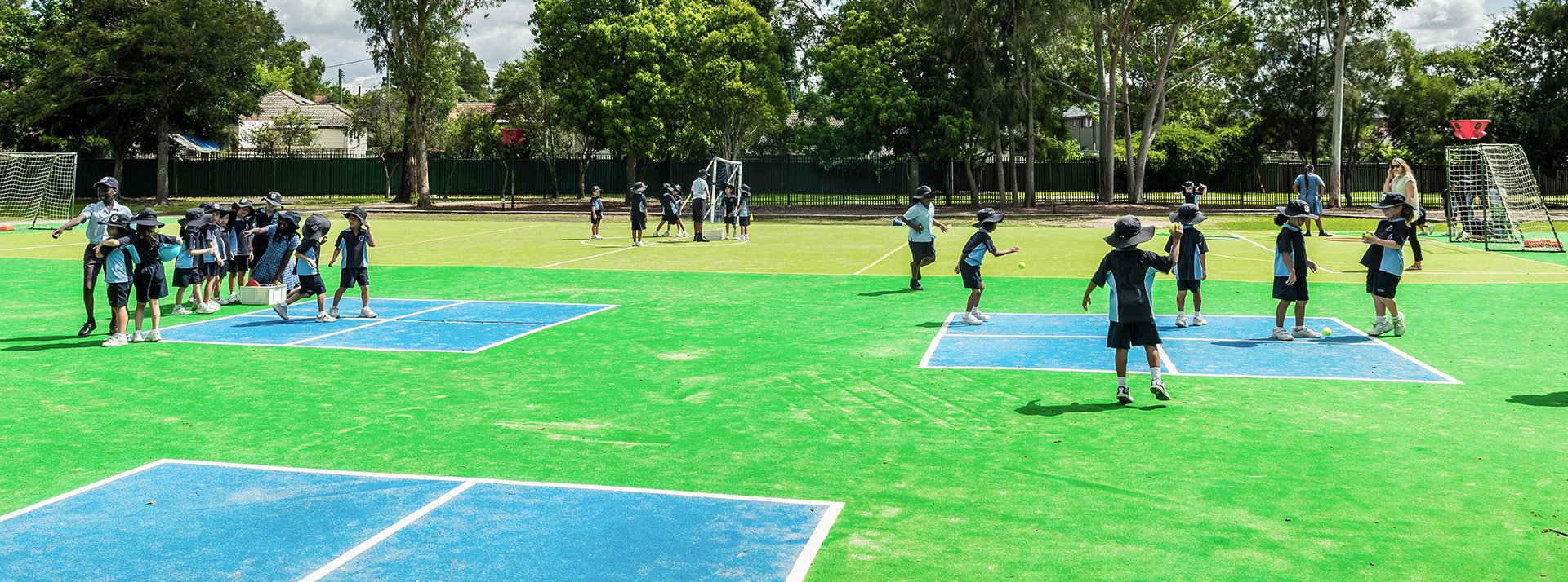 School oval and handball courts at St Patrick's Catholic Primary Blacktown