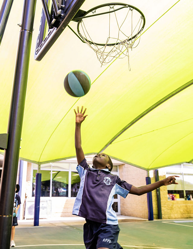 Basketball court at St Patrick's Catholic Primary Blacktown