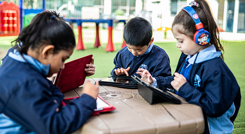 Learning outdoors with technology at St Patrick's Catholic Primary Blacktown