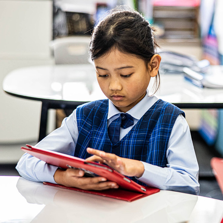 Girl learning at St Patrick's Catholic Primary Blacktown