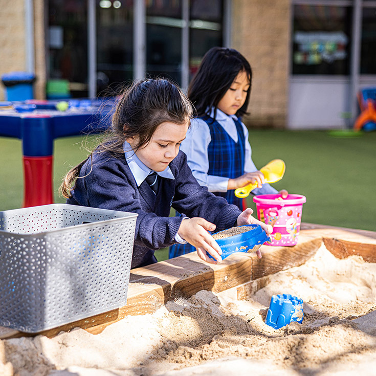 Sandpit play area at St Patrick's Catholic Primary Blacktown
