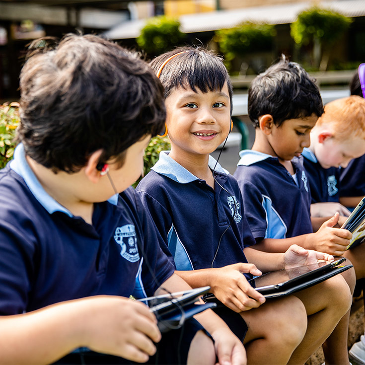 St Patrick's Catholic Primary Blacktown learning on iPads in centenary year2019